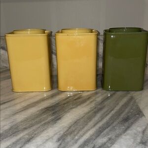 Pottery Barn Enamel Tea Canisters -NWT